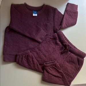 Old Navy | Burgundy Baby Sweatshirt and Pants Set